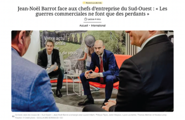 08062026 - Jean-Noël Barrot face aux chefs d’entreprise du Sud-Ouest - Visuel